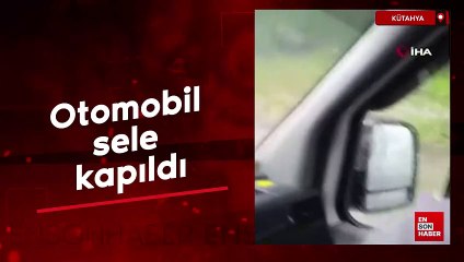 Kütahya'da otomobil sele kapıldı