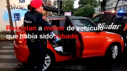 Rescatan a menor de vehículo que había sido robado