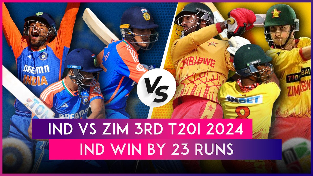 IND vs ZIM 3rd T20I 2024 Stat Highlights: India Lead Series 2-1 With Clinical Victory