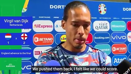 'Our dreams come to an end' - Van Dijk reacts to semi-final loss