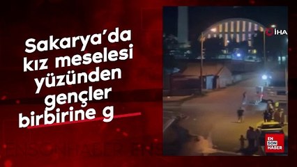 Sakarya'da kız meselesi yüzünden gençler birbirine girdi