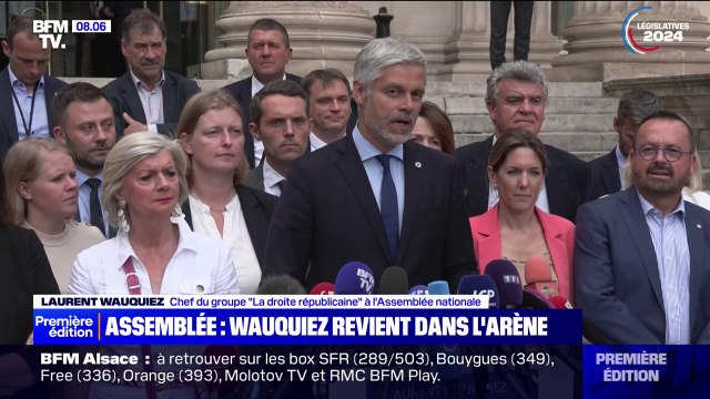 Laurent Wauquiez, élu à la tête du groupe LR à l'Assemblée baptisé La droite républicaine , refuse toute coalition