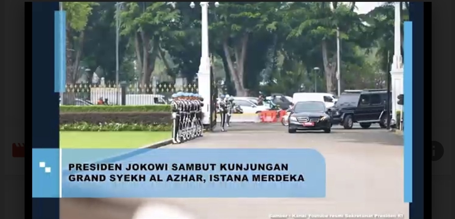 Presiden Jokowi Sambut Kunjungan Grand Syekh Al Azhar di Istana Merdeka