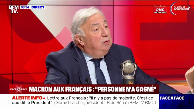 Gérard Larcher explique avoir demandé à Emmanuel Macron de prendre du temps pour choisir le Premier ministre