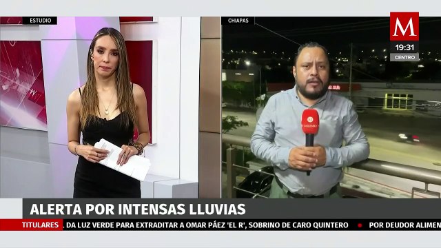 Emiten una alerta por las intensas lluvias en Chiapas