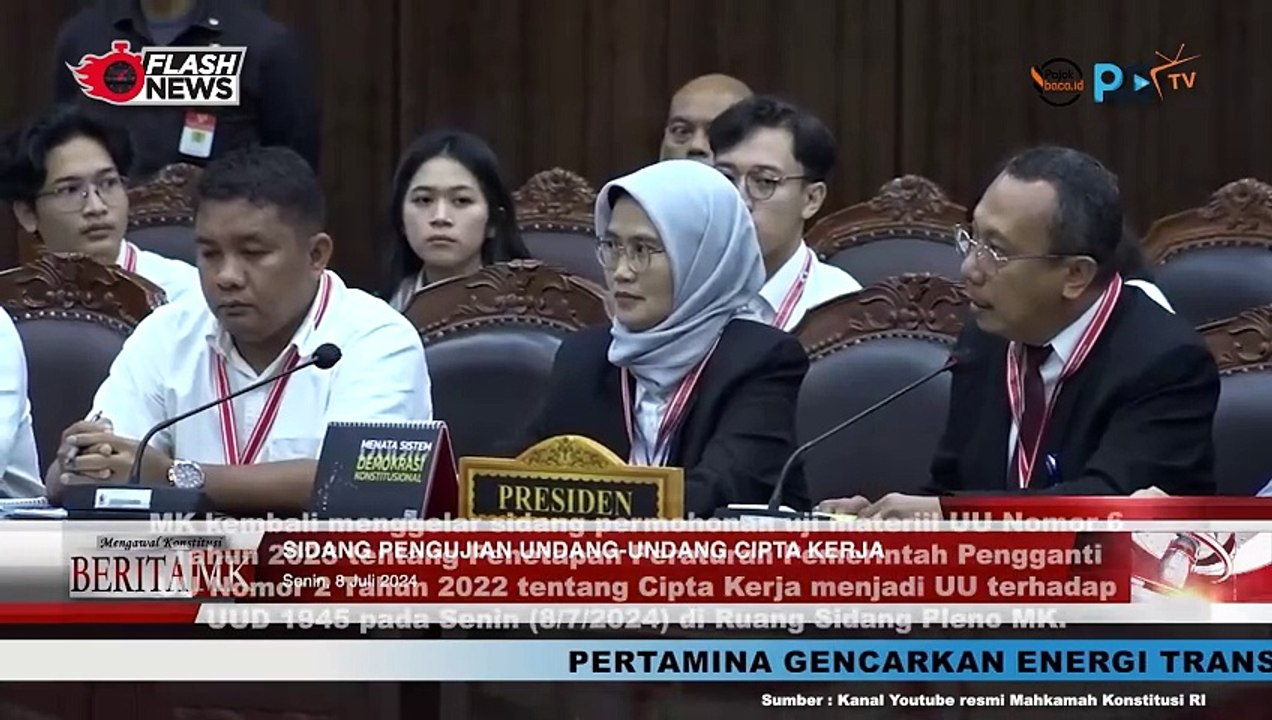 MK Kembali Gelar Sidang Pengujian Materiil UU Cipta Kerja