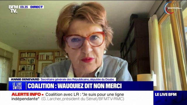 Mettre ensemble des gens dont la compatibilité des programmes est possible (...) ça ne fait pas une majorité , affirme Annie Genevard, secrétaire générale Les Républicains