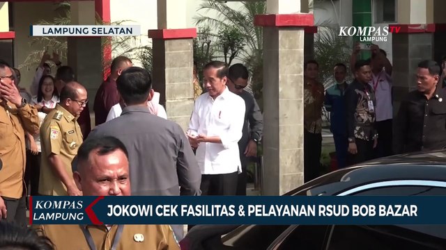 Jokowi Cek Fasilitas dan Pelayanan RSUD BOB Bazar Lam-Sel