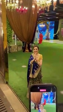 A moment of joy and gratitude, Nita Ambani welcomes the media to Antillia at Shiva Shakti Puja for Anant and Radhika wedding celebrations. #ARWeddingCelebrations #ambaniwedding #NitaAmbani