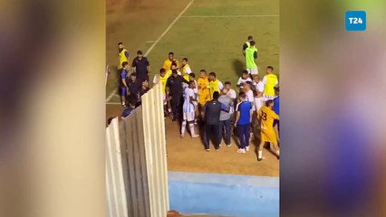 Saha karıştı; polis futbolcuyu bacağından vurdu