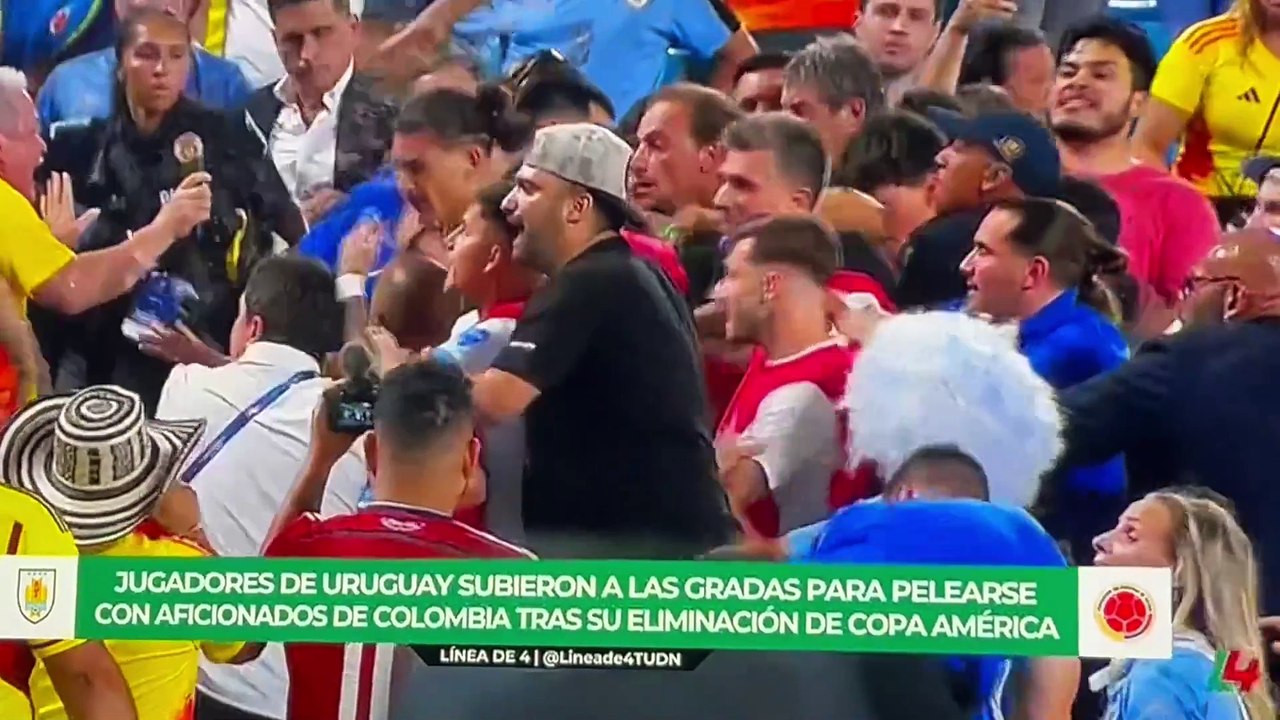 Uruguay Kolombiya maçının ardından ortalık karıştı! Nunez yumruk yumruğa kavga etti...