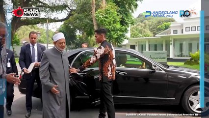 PRESIDEN JOKOWI SAMBUT KUNJUNGAN GRAND SYEKH AL AZHAR DI ISTANA MERDEKA