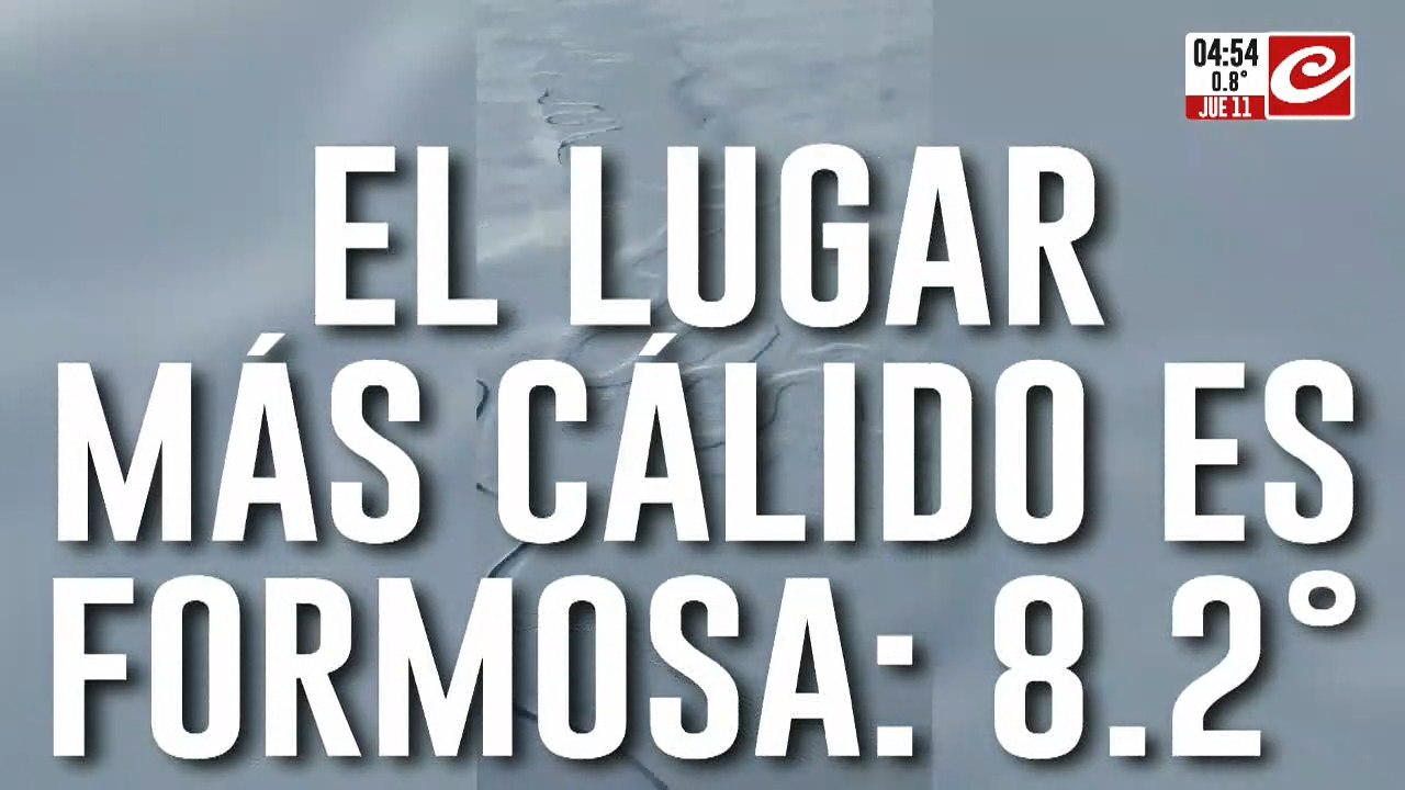 El país bajo cero: Formosa registra las temperaturas más cálidas del país