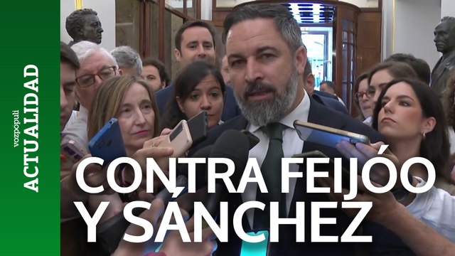 Abascal: Vox está solo ante la traición de Sánchez y la estafa de Feijóo