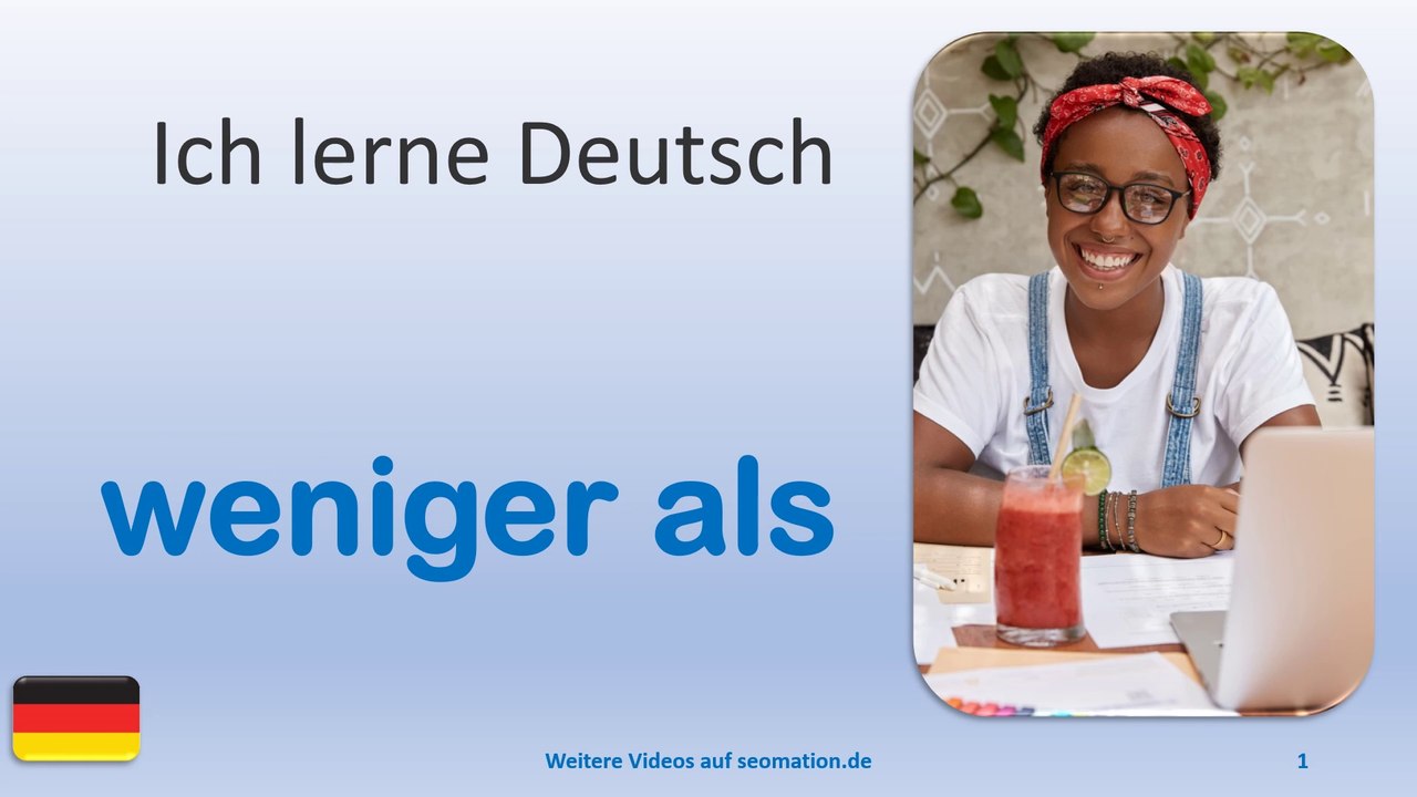 ✅weniger als✅ Ich lerne Deutsch mit Texten und Bildern