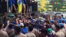 TEGANG! DETIK-DETIK Polisi VS Mahasiswa Adu Jotos, Saat Demo
