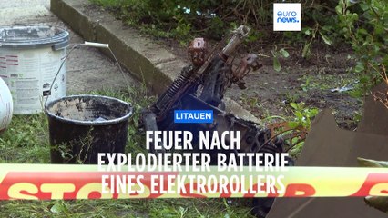 Litauen: Feuer durch explodierte Elektroroller-Batterie