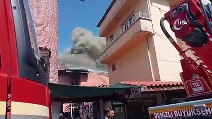 TARİHİ KONAĞIN ÇATISINDA YANGIN ÇIKTI