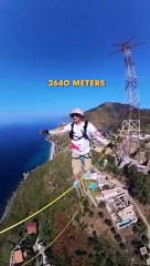 Jaan Roose completa 3.600 metros en Slackline sobre del Estrecho de Mesina