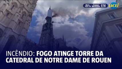 Incêndio atinge torre da catedral de Notre Dame