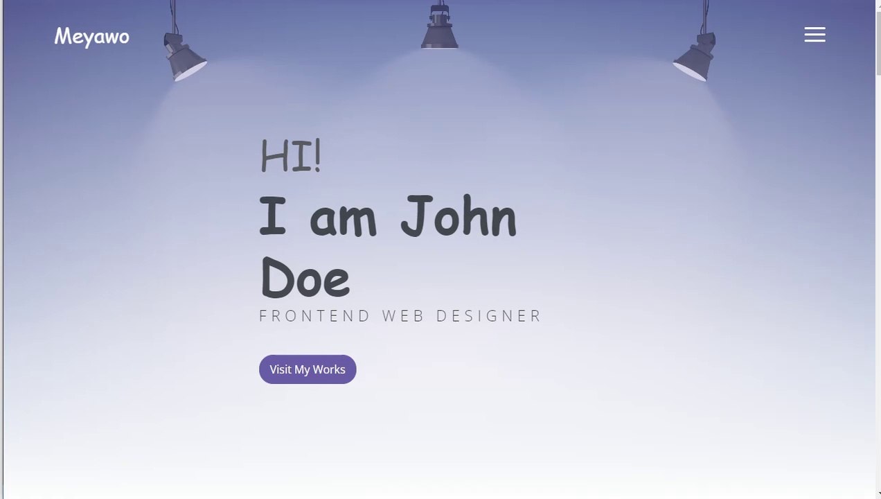 Portfolio Website Design: HTML, CSS & JS
