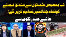 Reserved Seats Case ka Faislay ko Tamam Jamatein Manegi? Haider Naqvi's Analysis