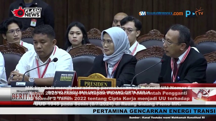 MK Gelar Sidang Pengujian Materiil UU Cipta Kerja