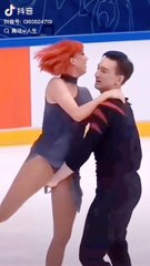 Gymnastic boy and girl dancing