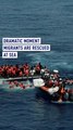 Dozens of migrants on overcrowded rubber boat rescued at sea