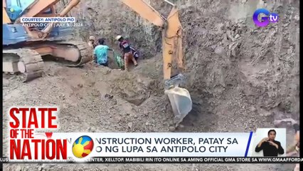 Apat na construction worker, patay sa pagguho ng lupa sa Antipolo City | SONA