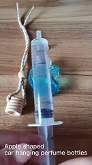 Wholesale Apple-Shape Hanging Car Crystal Air Freshener with Wooden Cap
