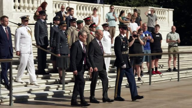 Starmer lays wreath at Arlington Cemetery during NATO visit