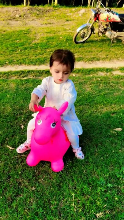 Meni with her new horse 