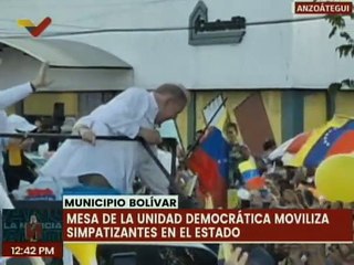 Candidato Edmundo González realiza su movilización con la Mesa de la Unidad en el edo. Anzoátegui