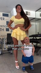 Can you guess how long my hair is? (Hint: taller than him)