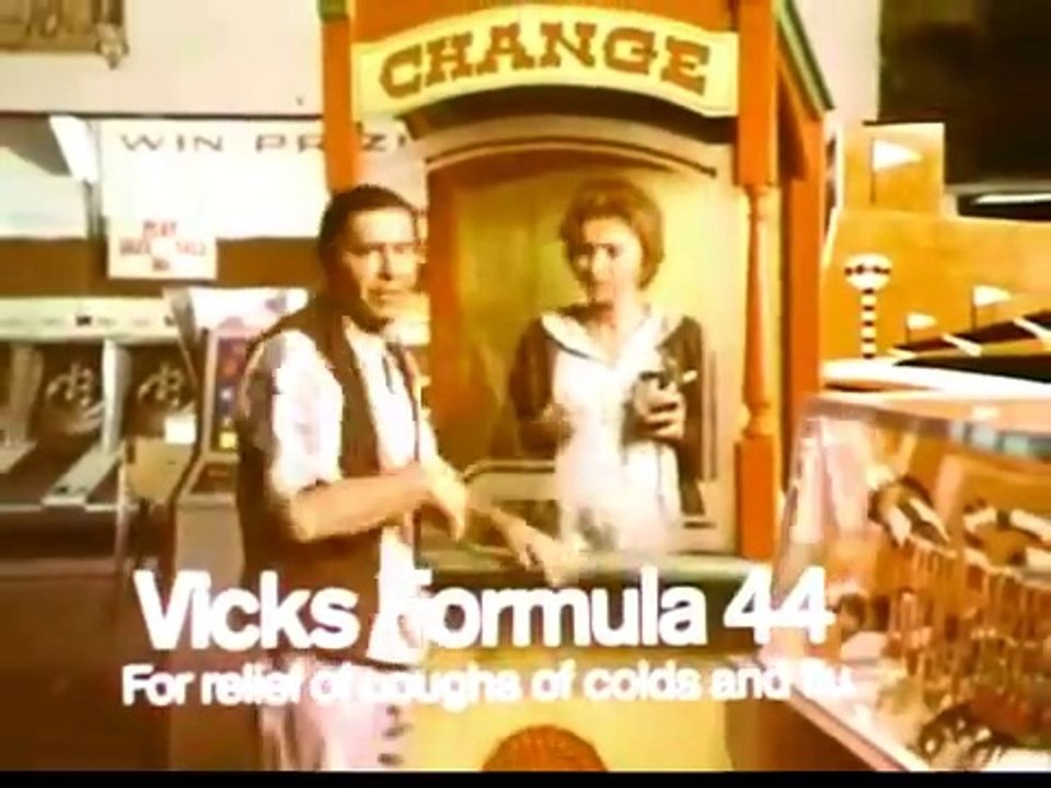 1970s Vicks Formula 44 TV commercial with Milton Berle (humorous)