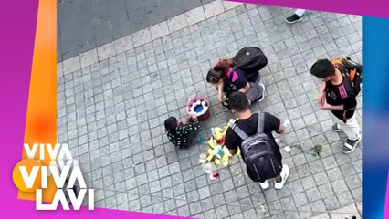 Niño tira por accidente las gelatinas que vendía y así reacciono la gente