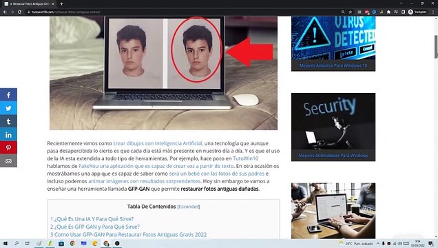 GFP-GAN la HERRAMIENTA que PERMITE RESTAURAR FOTOS ANTIGUAS FÁCIL y RÁPIDO