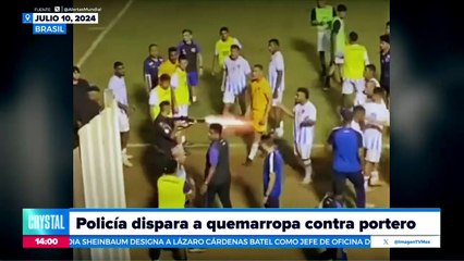 VIDEO: Policía dispara a quemarropa contra portero