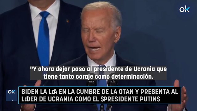 Biden la lía en la cumbre de la OTAN y presenta al líder de Ucrania como el presidente Putin