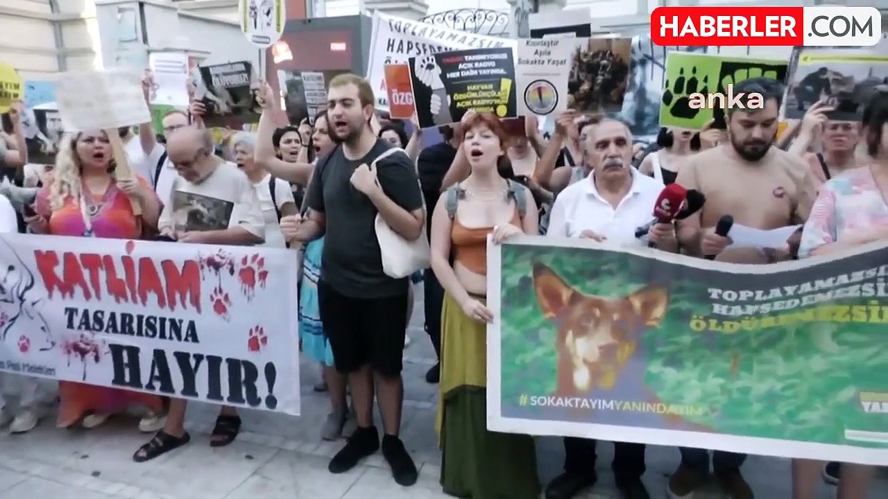 Hayvan Hakları Savunucuları Kadıköy'de Yasa Teklifini Protesto Etti