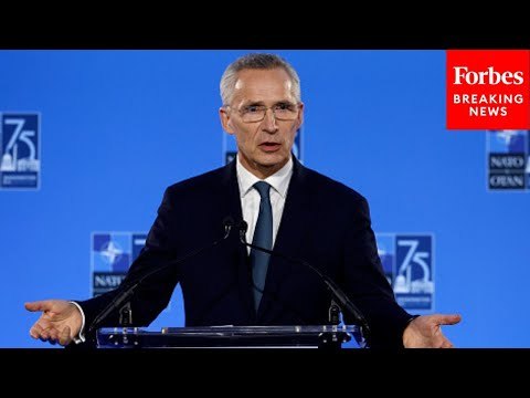 JUST IN: Secretary General of NATO Jens Stoltenberg Holds Press Conference During NATO Summit