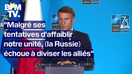 OTAN: La conférence de presse d'Emmanuel Macron à Washington en intégralité