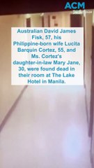 Manhunt for masked man seen leaving dead Australian couple's hotel room