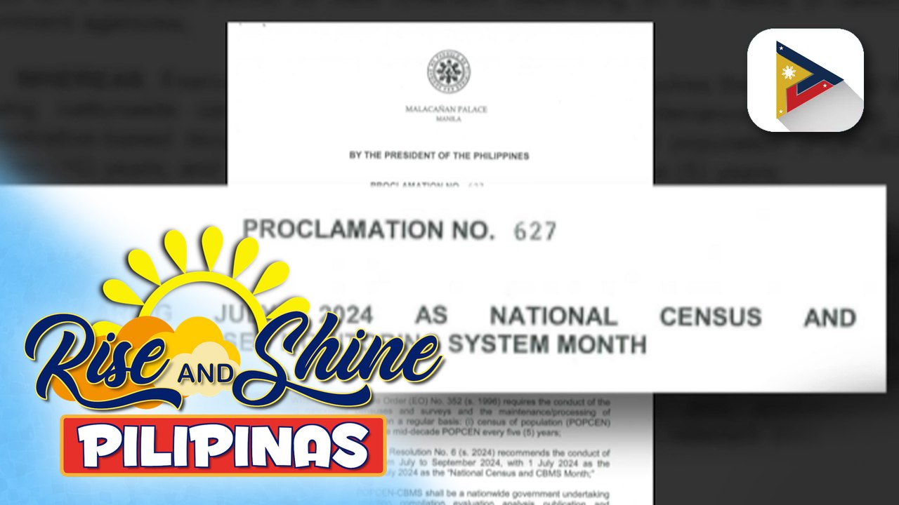 Hulyo 2024, idineklarang "National Census and Community-based Monitoring System Month"