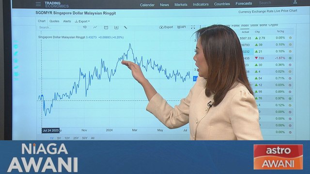 Niaga AWANI: [Data & Statistik] Kedudukan MYR berbanding SGD setakat 12 Julai 2024