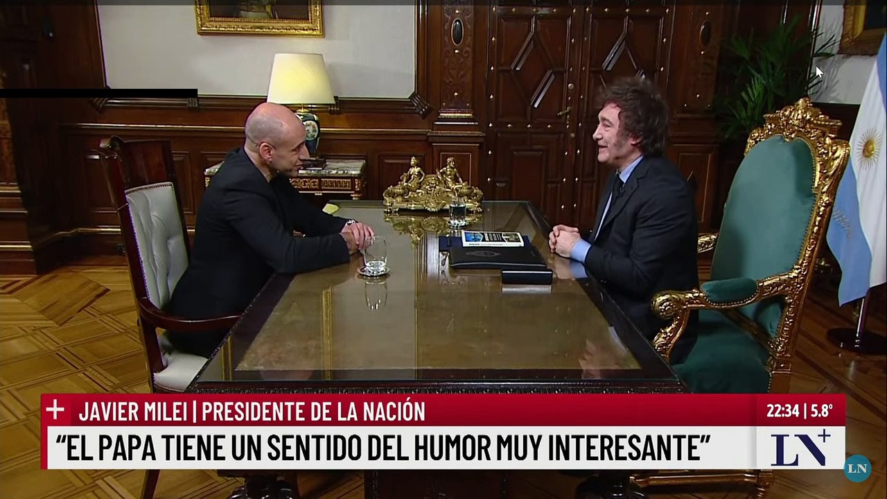 Milei, sobre sus charlas con el Papa