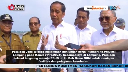PRESIDEN JOKOWI KUNJUNGAN KERJA KE LAMPUNG TINJAU RSUD DAN RESMIKAN IJD
