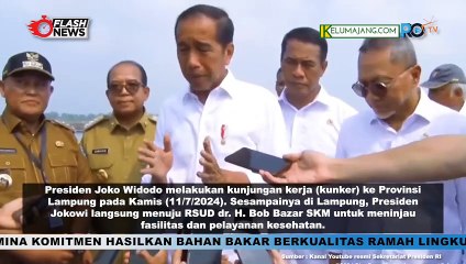 Kunjungan Kerja ke Lampung, Jokowi Jadwalkan Tinjau RSUD dan Resmikan Jalan