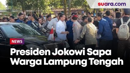 Presiden Jokowi Sapa Warga Lampung Tengah Sebelum Lepas Landas